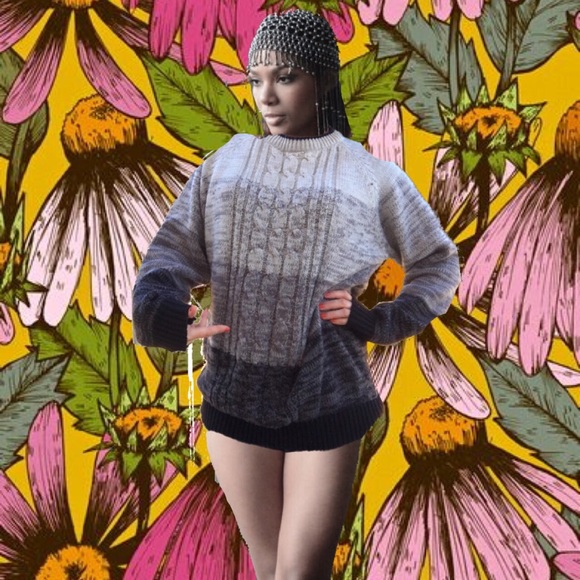 Vintage Sweaters - 🦙Vintage Graphix cable-knit sweater